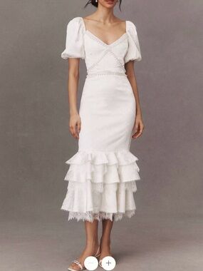 V. Chapman | Dresses | V Chapman Romanza Gown In White Chantilly Lace |  Poshmark